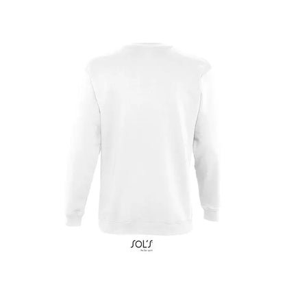Hanorac unisex noua supreme sweat alb cu mâneci lungi, de bumbac moale, cu manșete și tiv subtil striat