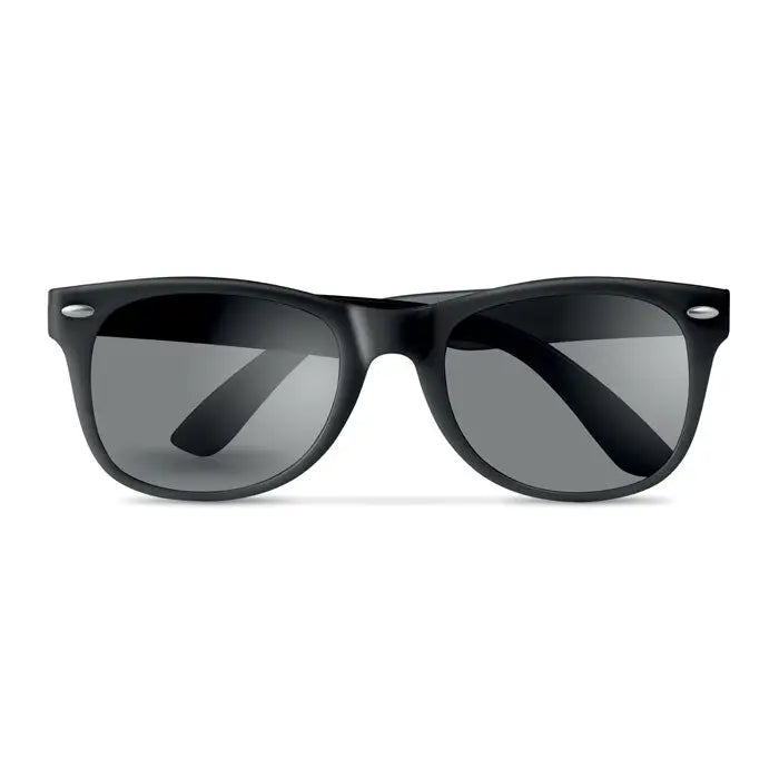 Ochelari de soare cu protectie UV cu rame negre din plastic si lentile degrade gri inchis