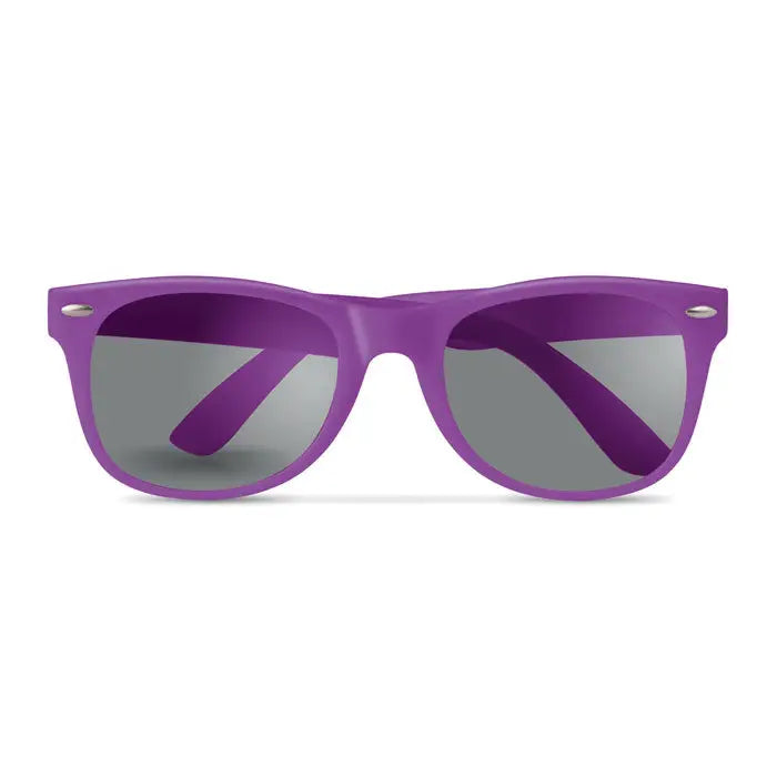 Ochelari de soare cu protectie uv cu rame din plastic mov si lentile gri degrade