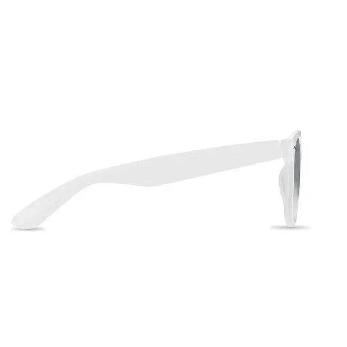 Ochelari de soare din rpet cu rame albe din acetat si detalii metalice argintii pentru protectie solara