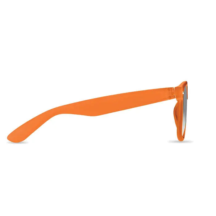 Ochelari de soare portocalii din RPET cu ramă din plastic si lentile oglindă pentru protecție UV