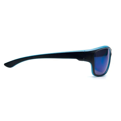 Ochelari de soare sport cu oglinda uv400 albastri si negri cu lentile oglinda pentru protectie si stil