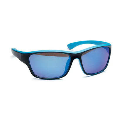 Ochelari de soare sport albastru si negru cu lentile oglinda uv400 pentru protecție si stil sportiv