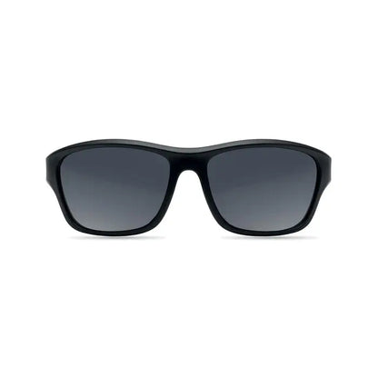 Ochelari de soare sport cu rama neagra si lentile gradient gri cu protectie oglinda uv400