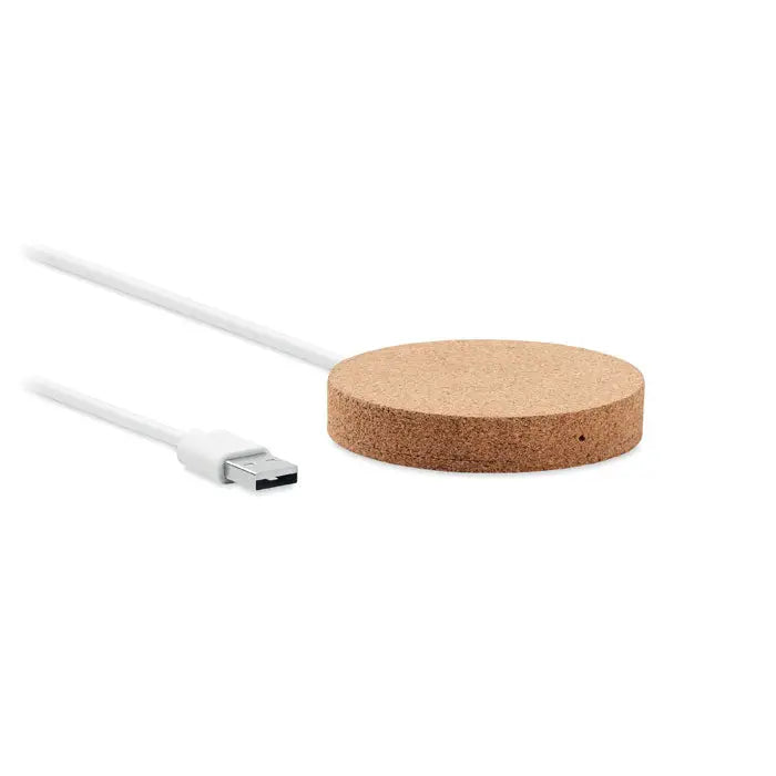 Pad de incarcare wireless 10w circular din plută cu cablu usb alb pentru încărcare rapidă fără fir