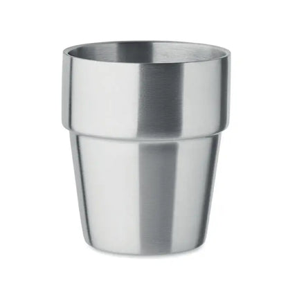 Pahar cu perete dublu 250 ml din inox cu finisaj mat si margine usor evazata