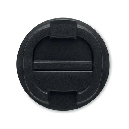 Pahar cu perete dublu 510 ml cu capac negru din plastic texturat si mecanism flip-up integrat