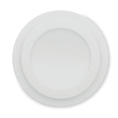 Pahar cu perete dublu pp 300 ml alb cu finisaj mat neted si led circular montat incastrat