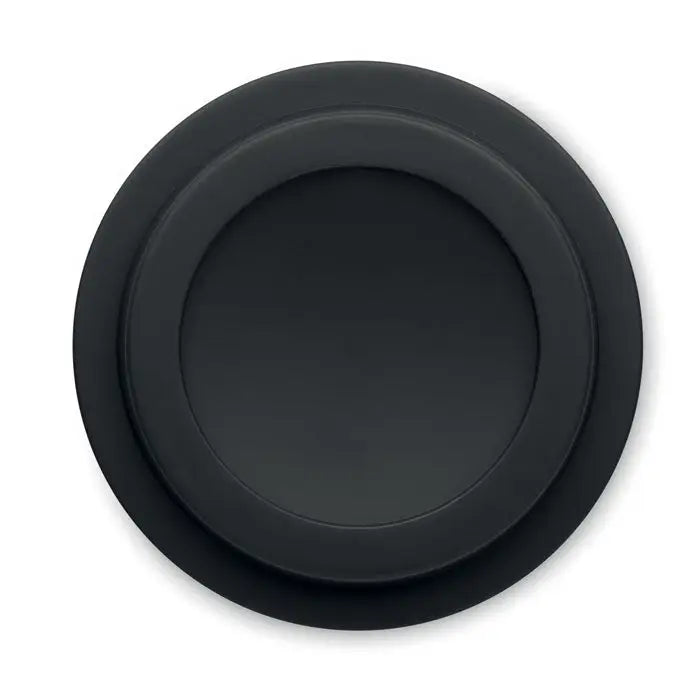 Pahar cu perete dublu pp 300 ml negru cu finisaj mat si design cu cercuri concentrice pentru incarcare wireless