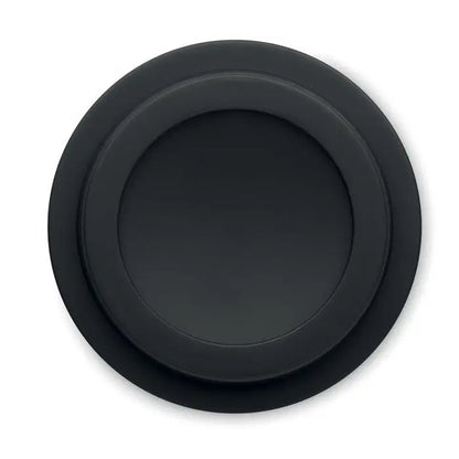 Pahar cu perete dublu pp 300 ml negru cu finisaj mat si design cu cercuri concentrice pentru incarcare wireless
