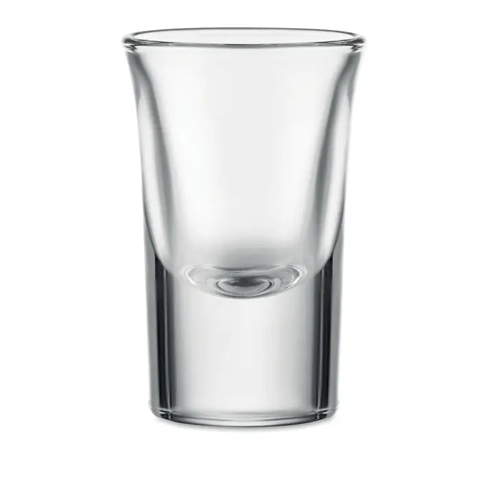 Pahar de shot 28 ml din sticla clara cu design conic si margine usor curbata pentru servirea bauturilor spirtoase