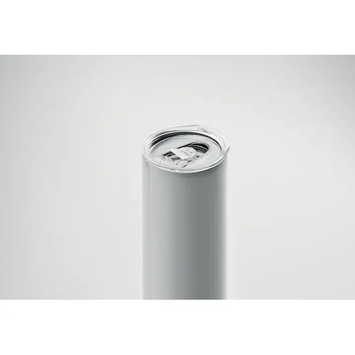 Pahar de sublimare cu perete dublu din aluminiu alb mat cu capac argintiu lucios pentru bauturi