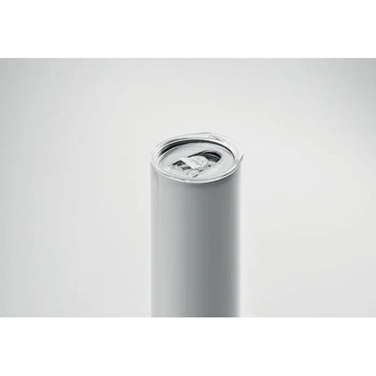 Pahar de sublimare cu perete dublu din aluminiu alb mat cu capac argintiu lucios pentru bauturi