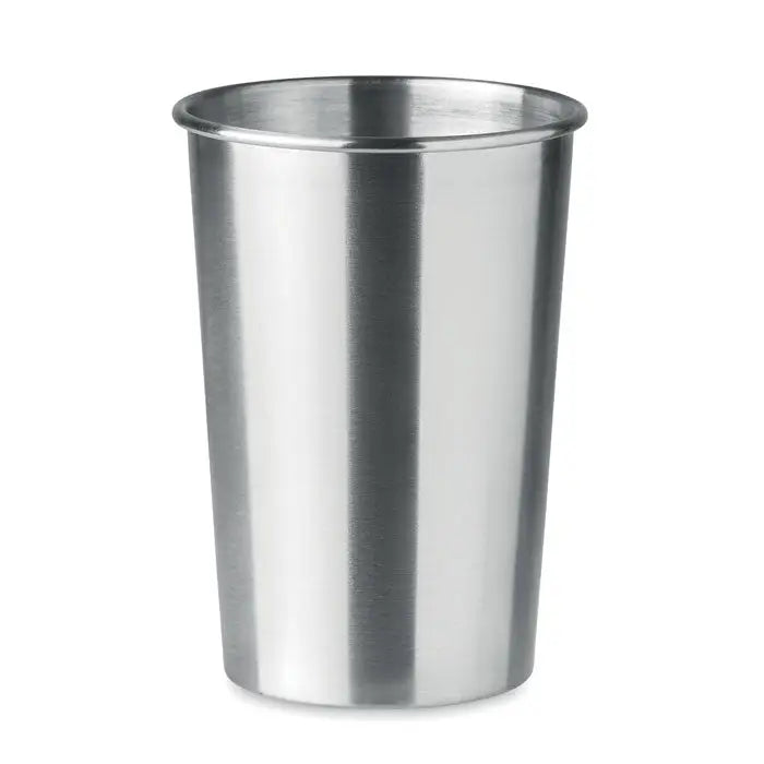 Pahar din otel inoxidabil de 350 ml, cilindric, finisaj lustruit si margine usor evazata