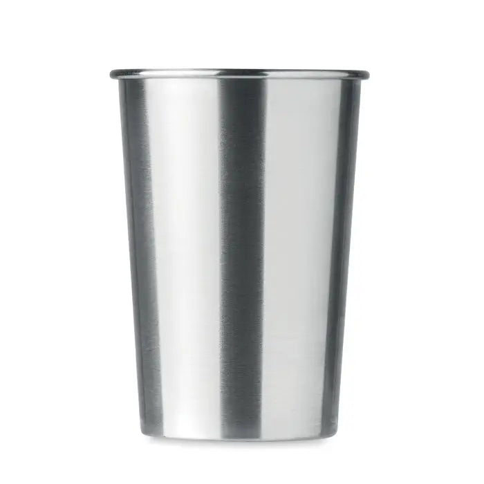 Pahar din otel inoxidabil 350 ml cilindric cu finisaj lustruit si marginile usor conice