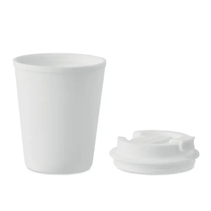 Pahar pp 300 ml alb cupă de cafea de unică folosință cu capac asortat din plastic neted