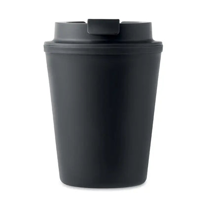 Pahar pp 300 ml termos de călătorie negru mat cu design minimalist și capac sigur