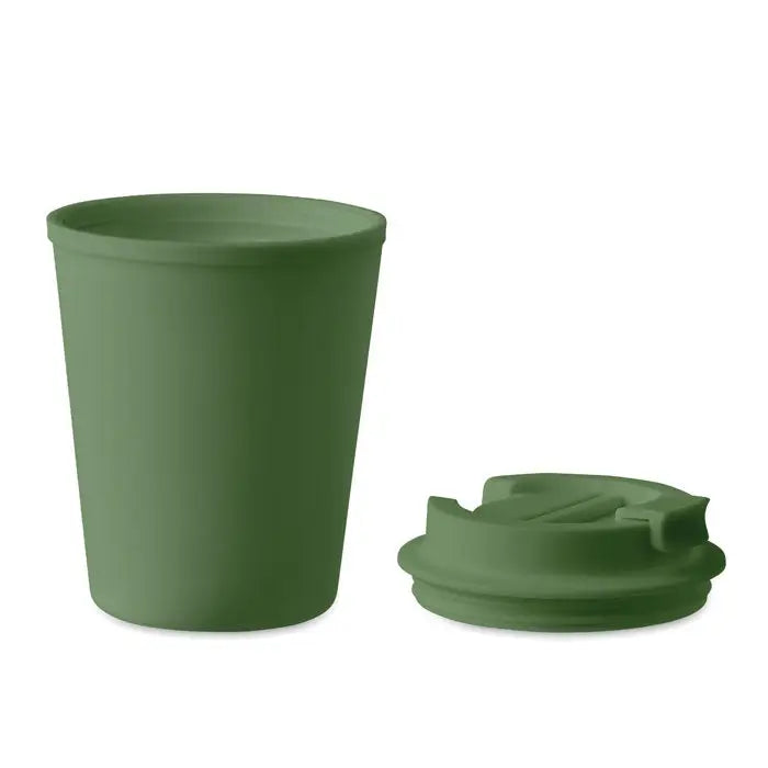 Pahar pp 300 ml căldură olive green travel mug din silicon cu capac asortat pentru călătorii