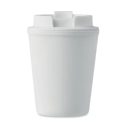 Cartuș alb din plastic pentru filtru de apă pahar pp 300 ml cu capac modelat și trei cleme pentru fixare sigură