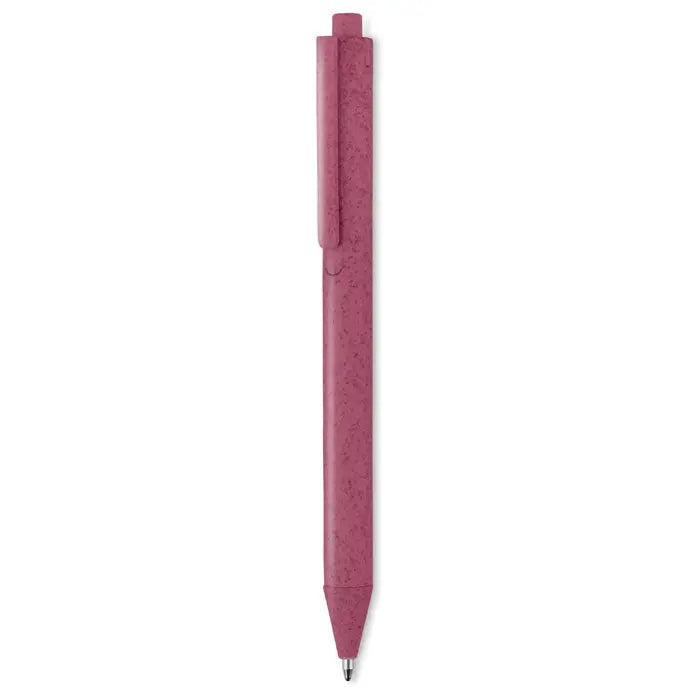 Stilou tip push paie de grau abs cu design minimalist si textura pestrita roz mat, stilou cu bila
