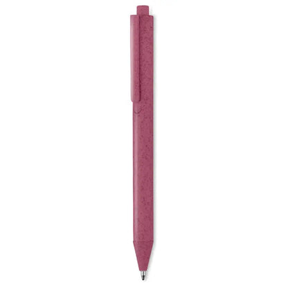 Stilou tip push paie de grau abs cu design minimalist si textura pestrita roz mat, stilou cu bila