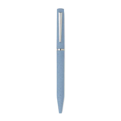 Paie de grau abs twist pen un pix albastru deschis cu finisaj texturat si accente argintii elegante