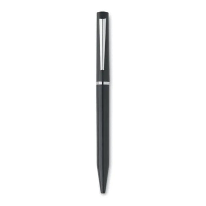 Pix creion cu finisaj lucios negru si accente argintii pe clema si banda paie de grau abs twist pen