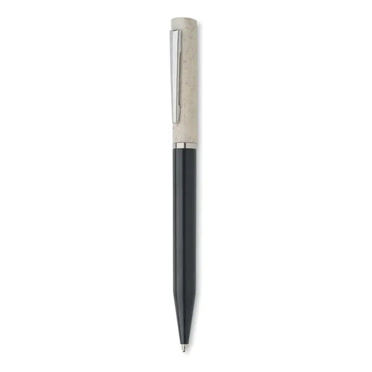 Un pix negru sleek paie de grau cu capac gri texturat din abs si accente argintii