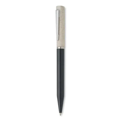 Paie de grau abs twist pen un pix elegant negru cu capac marmorat deschis si accente argintii texturate