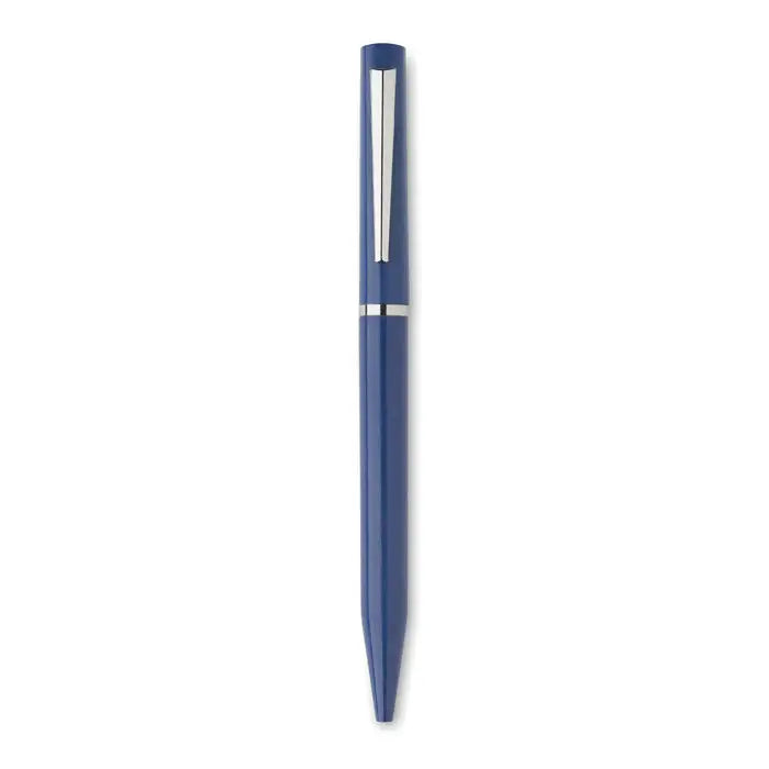 Paie de grau abs twist pen albastru navy cu clip si banda metalica lustruita, stilou cu bila elegant