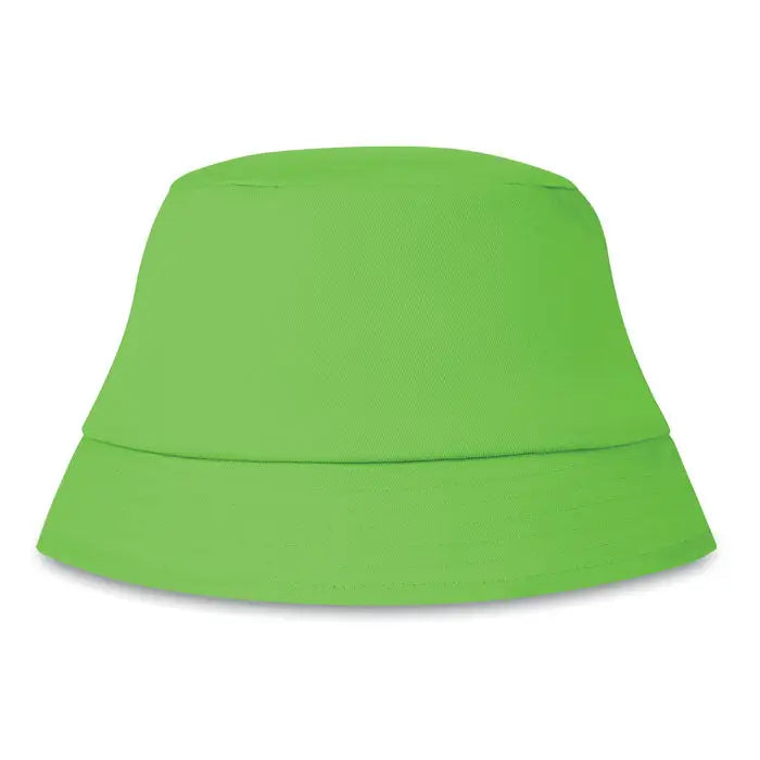 Palarie de soare din bumbac 160 gr m² verde lime cu tesatura moale si bor ușor curbat