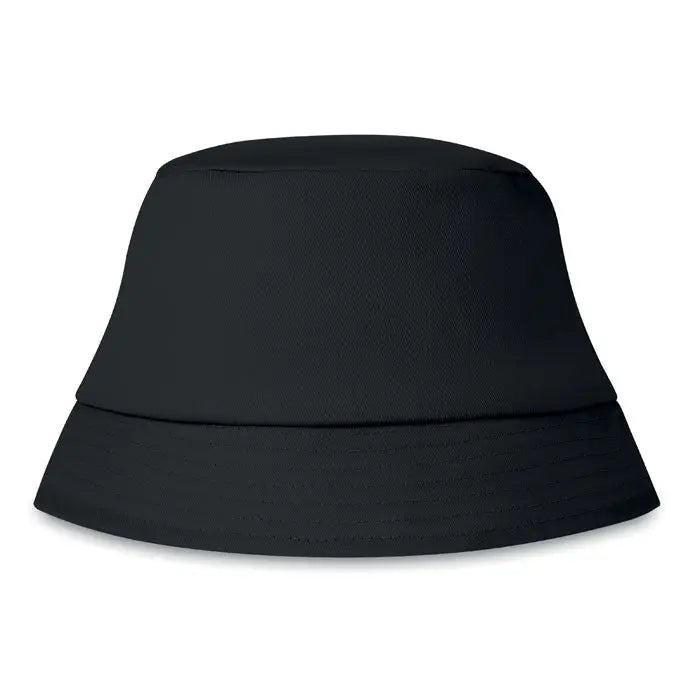 Palarie de soare din bumbac 160 gr/m² neagra cu design simplu si textura moale a tesaturii
