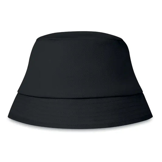 Palarie de soare din bumbac 160 gr/m² neagra cu design simplu si textura moale a tesaturii