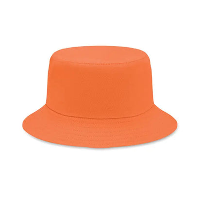 Palaria de soare din bumbac periat 260gr/m² cu textura, culoare portocalie vie, potrivita pentru protecție solară