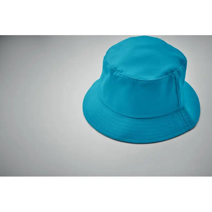 Palarie de soare din bumbac periat 260gr/m² turcoaz cu textura moale tesuta si cusaturi curate pe borul fesului