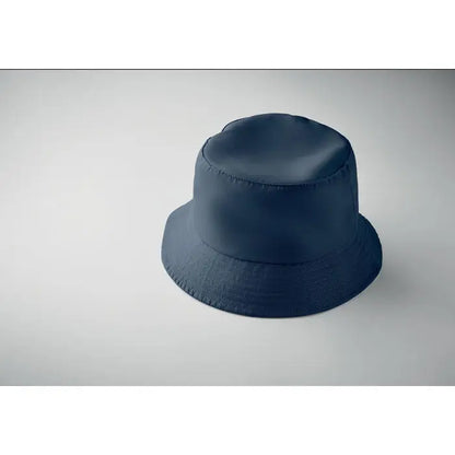Navy blue bucket hat din poliester 150 gr/m² cu finisaj neted si usor lucios