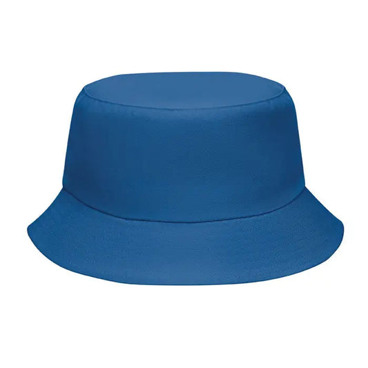 Palarie poliester 150 gr/m², albastru royal, model bucket cu cupola structurata si bor larg texturat