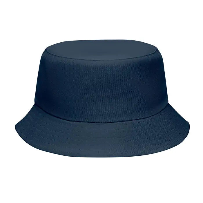 Navy blue poliester 150 gr/m² bucket hat suitable for casual outdoor use