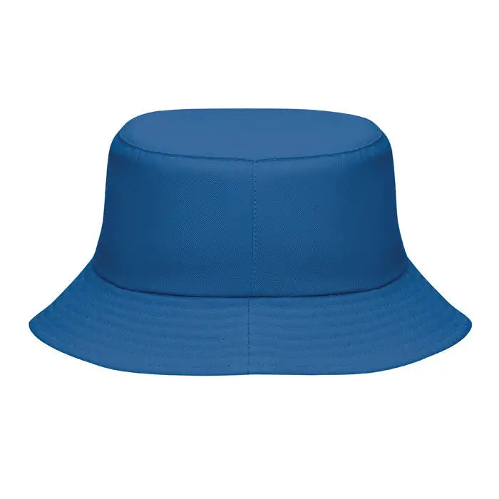 Palarie poliester 150 gr/m² albastra cu bor lat si coroana structurata din tesatura durabila