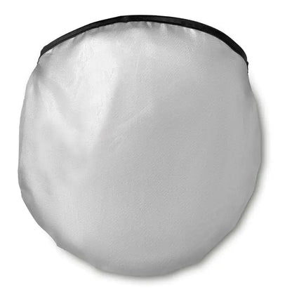 Parasolar pliabil pentru masina cu reflector circular argintiu reflectorizant si margine neagra
