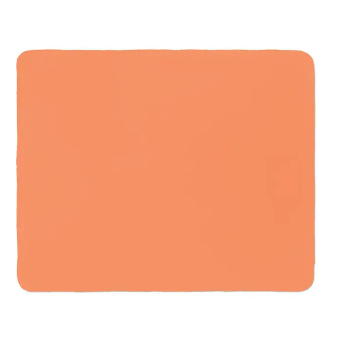 Patura de calatorie din lana rpet orange cu colturi rotunjite, material solid si texturat pentru confort