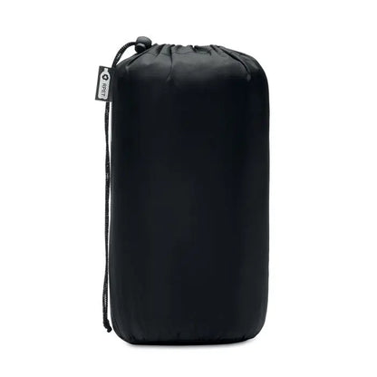 Sac de dormit negru cu snur din lana rp e t cu eticheta rei pentru patura de calatorie
