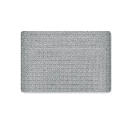 Patura de vafe de bumbac 350 gr m² cu model tesut in relief si textura gri pentru baie