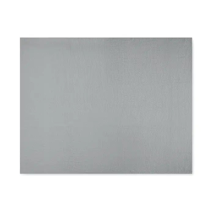 Placemat texturat gri din bumbac 350 gr/m² din patura de vafe pentru uz decorativ si practic