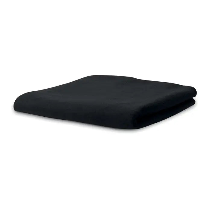 Pătură din lână neagră cu textură moale din fleece ideală pentru confort și căldură acasă