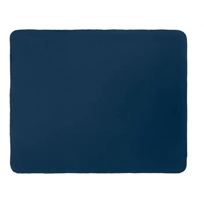 Pătura din lână rpet 130gr/m² albastru navy solidă dreptunghiulară cu colțuri rotunjite fin