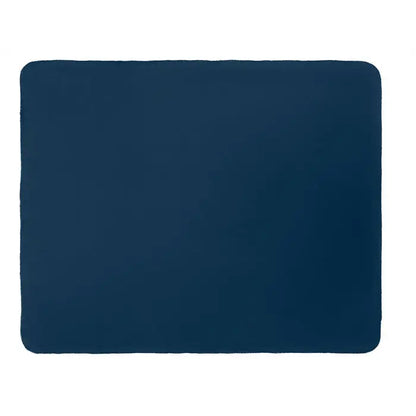 Pătura din lână rpet 130gr/m² albastru navy solidă dreptunghiulară cu colțuri rotunjite fin