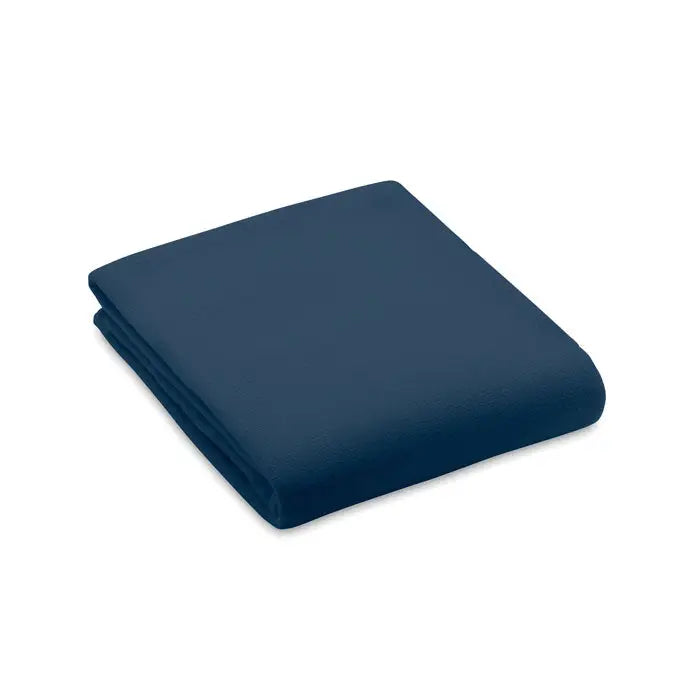 Pătură din lână rpet 130gr/m² pliata ordonat albastru închis din fleece moale