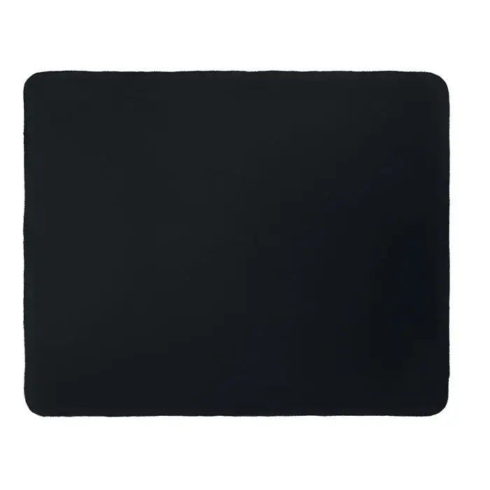 Patura din lana rpet neagra cu textura moale si plusata, colturi usor rotunjite