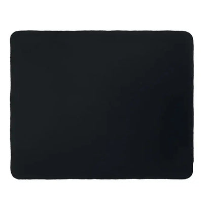 Patura din lana rpet neagra cu textura moale si plusata, colturi usor rotunjite